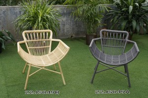 PE Rattan gewebter Lounge-Sessel für den Außenbereich