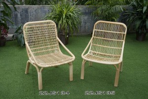 woven rattan outdoor side chair